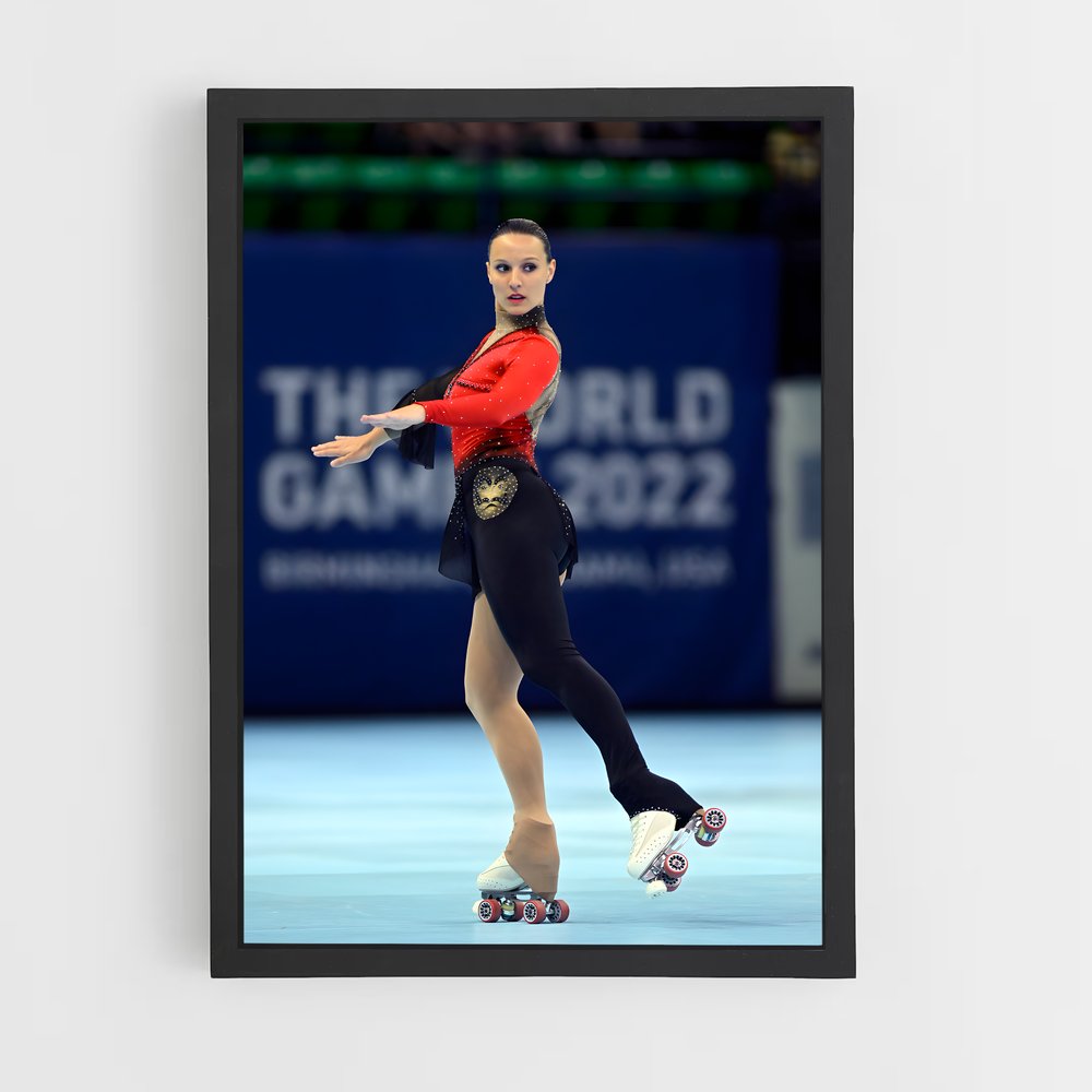 Poster Roller Girl Red (vue 2)